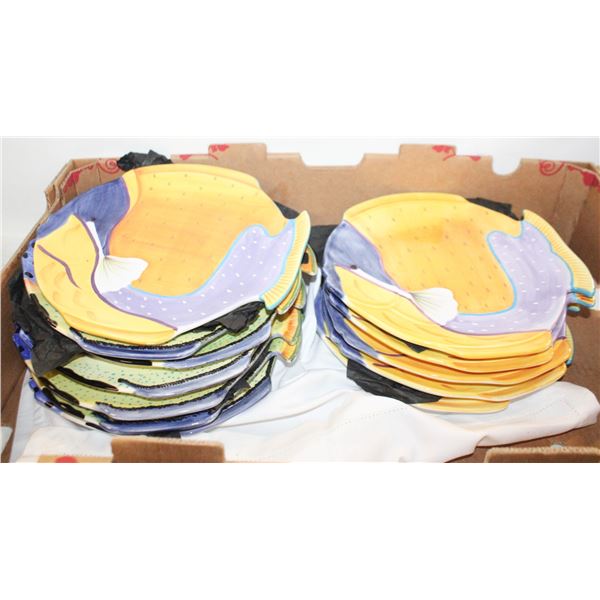 NEW STUDIO NOVA 10" FISH DINNER PLATES,