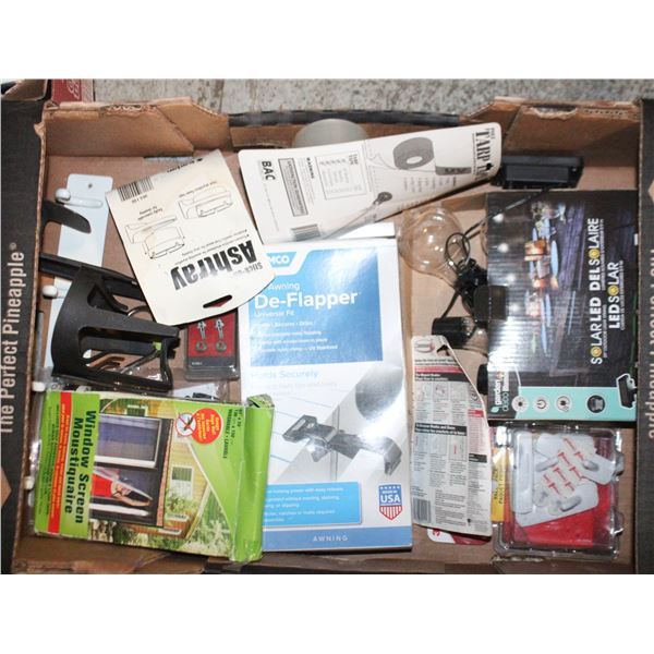 TARO TAPE, AWNING DE-FLAPPER, COMMAND HOOKS &