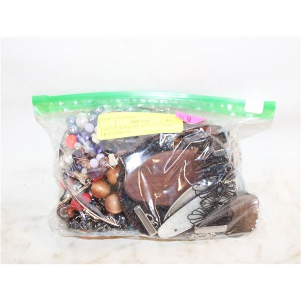 ESTATE JEWELRY BAG FULL FOR CRAFTING OR