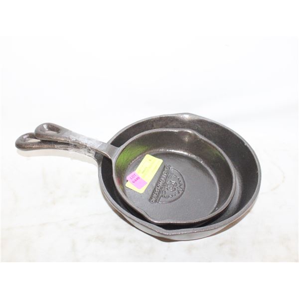 GRILL MASTER CAST IRON SKILLET- SET OF 2