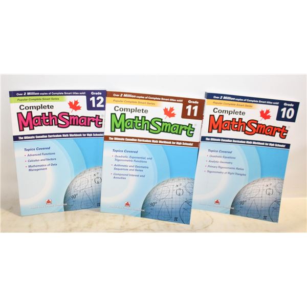 COMPLETE MATH SMART BOOKS FOR GRADES 10, 11 & 12