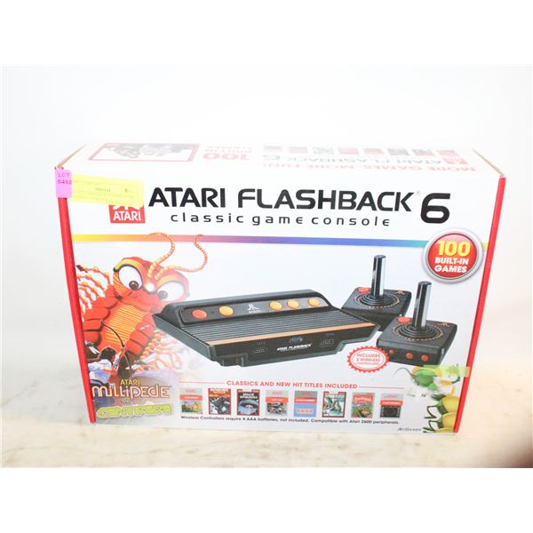 ATARI FLASBACK 6 CLASSIC GAME CONSOLE 100 BUILT