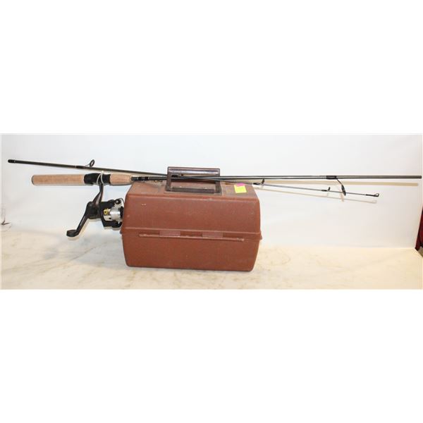 FISHING ROD WITH TACKLE BOX AND