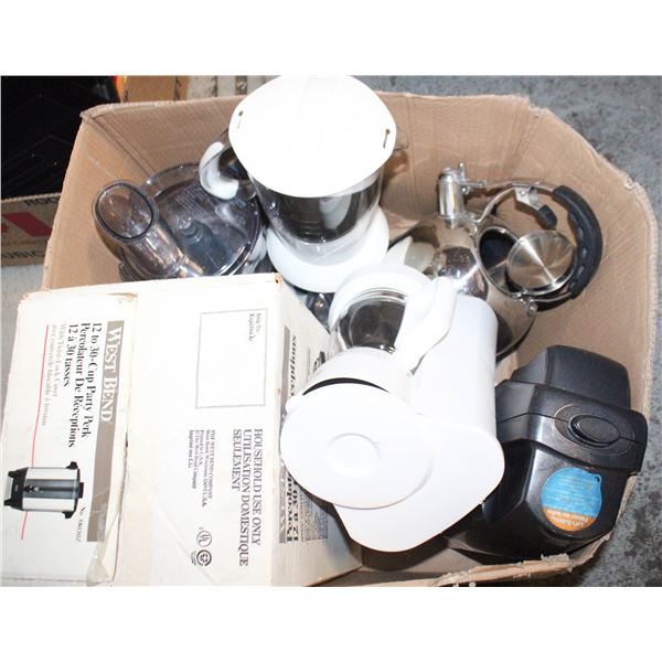 SODA STREAM, FOOD PROCESSORS, COFFEE POT, URN
