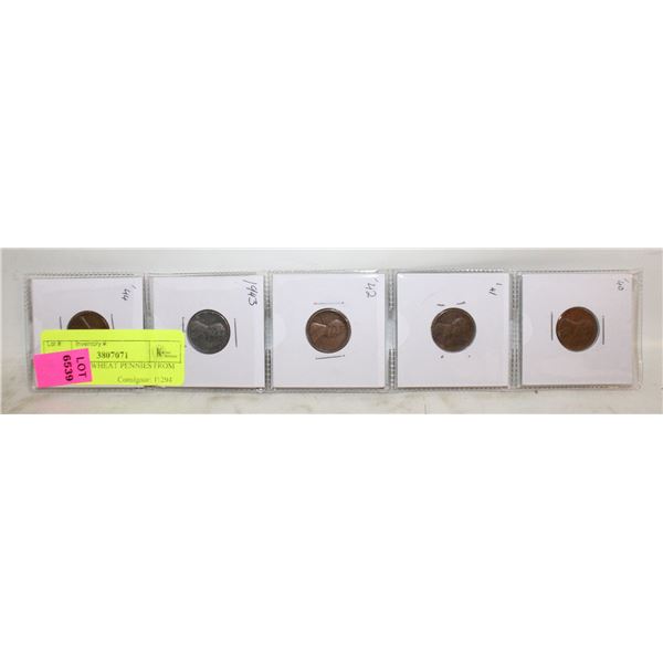 AMERICAN WHEAT PENNIES FROM