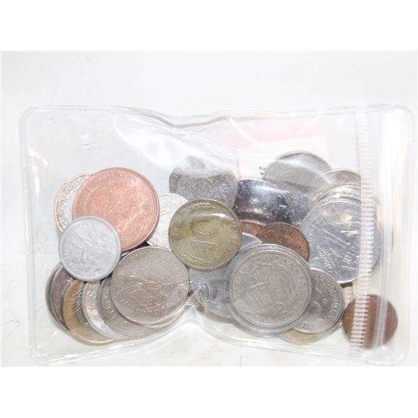 BAG OF INTERNATIONAL COINS