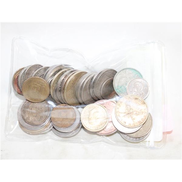 BAG OF INTERNATIONAL COINS