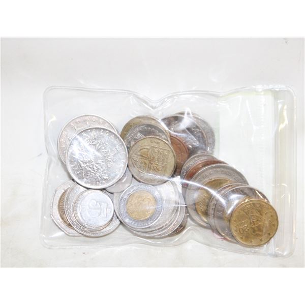 BAG OF INTERNATIONAL COINS
