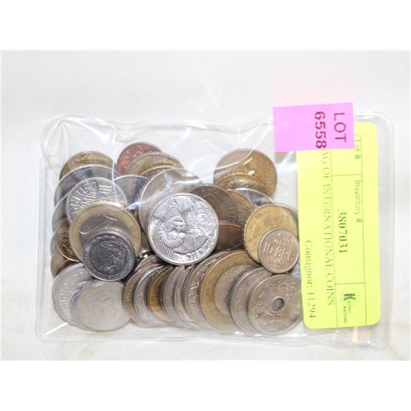 BAG OF INTERNATIONAL COINS