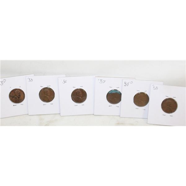 AMERICAN WHEAT PENNIES FROM 1955