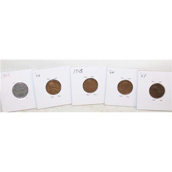 AMERICAN WHEAT PENNIES FROM 1947