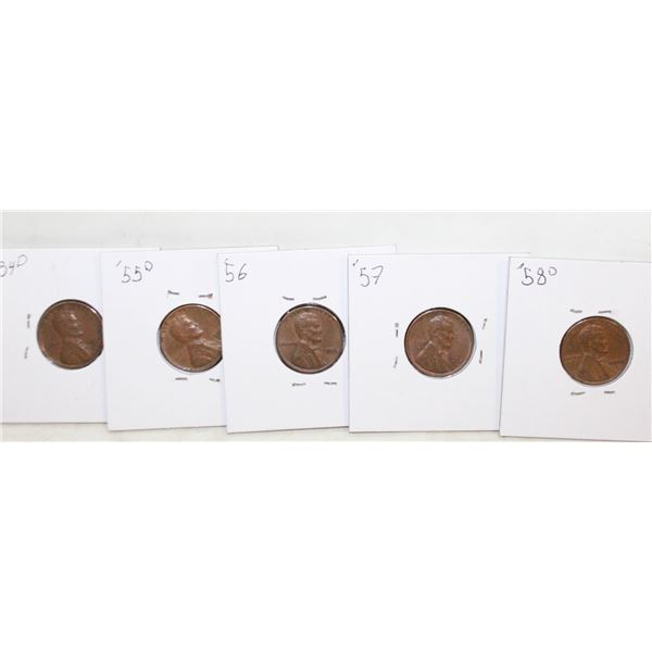 AMERICAN WHEAT PENNIES FROM 1958