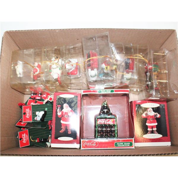 COCA-COLA ORNAMENTS ALL IN PACKS