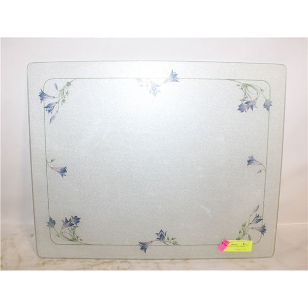 GLASS FOOTED CUTTING BOARD- 20" X 16"