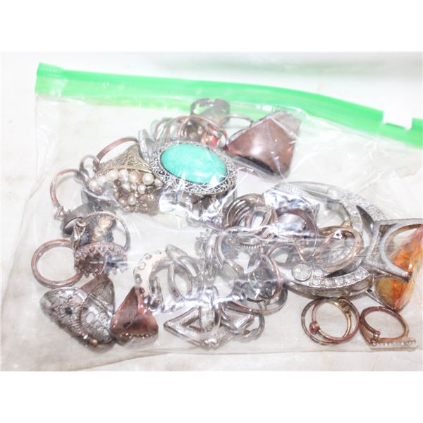 ESTATE RINGS IN BAG ALL TOGETHER-ESTATE
