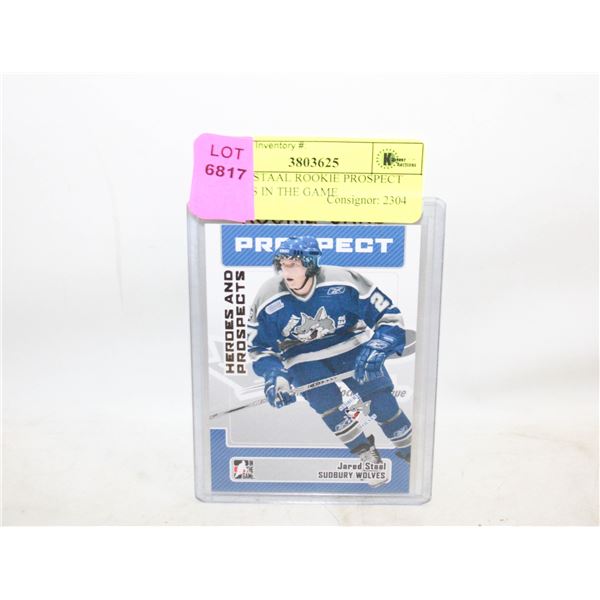 JARAD STAAL ROOKIE PROSPECT HEROES IN THE GAME