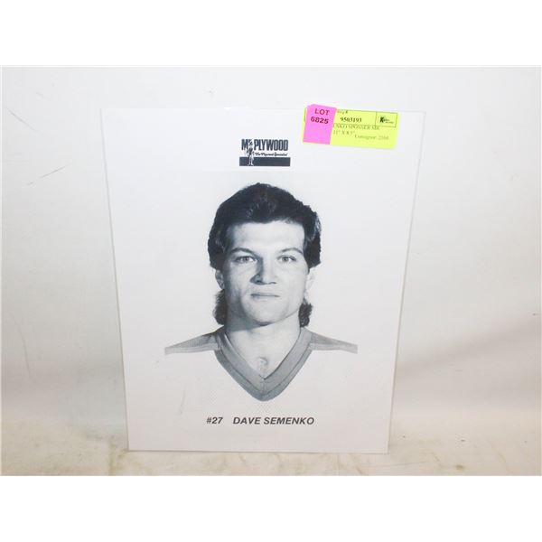 DAVE SEMENKO SPONSER MR. PLYWOOD 11" X 8.5"