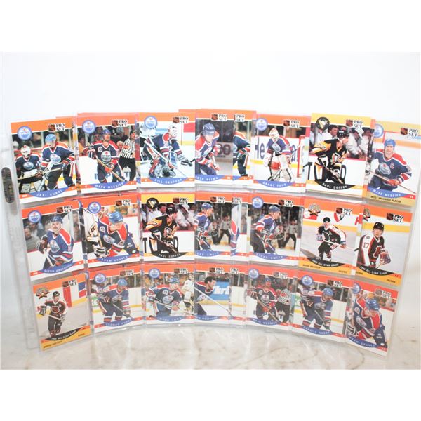 8 SHEETS OF EDMONTON OILERS 1990