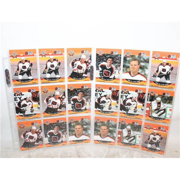1990 ALL STAR TEAM HOCKEY CARDS 2 SHEETS