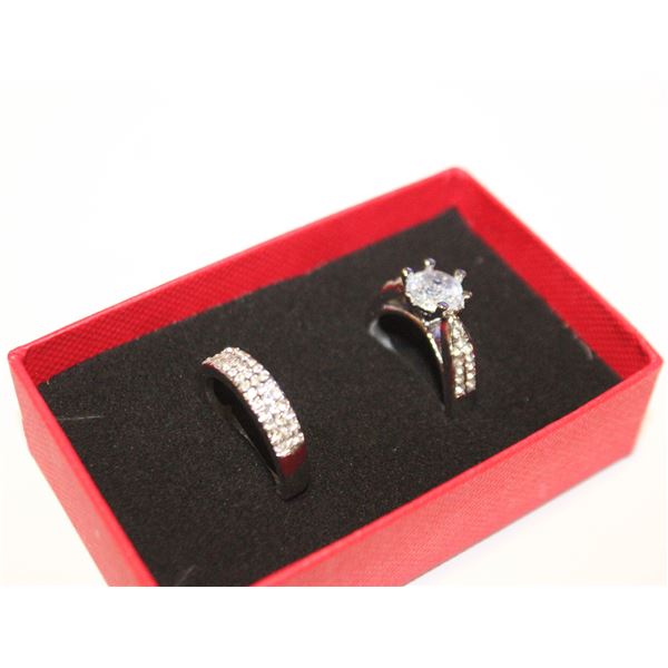 NEW 2PCS/SET RING SET SZ8