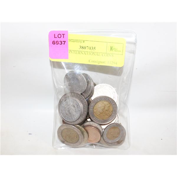 BAG OF INTERNATIONAL COINS