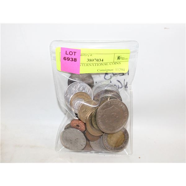 BAG OF INTERNATIONAL COINS