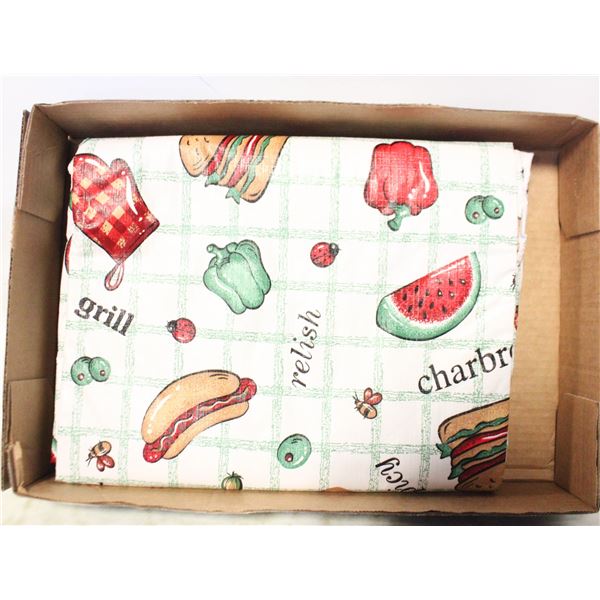 VINTAGE FLEECE LINED VINYL BBQ TABLECLOTH