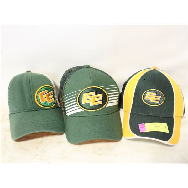 3 EDMONTON ESKIMO HATS ALL TOGETHER-ESTATE