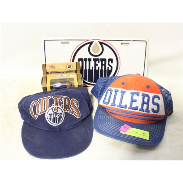 OILERS ZAMBONI, OILERS LICENSE PLATE & OILERS