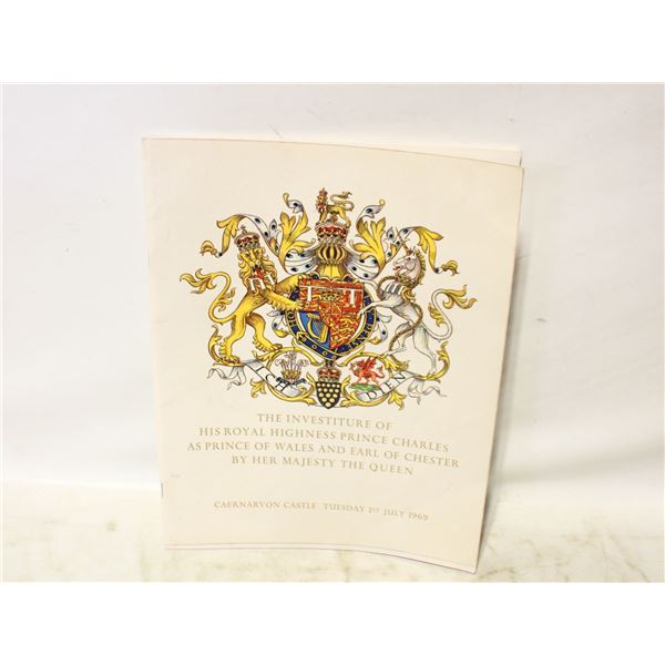 1969 PRINCE CHARLES INVESTITURE PROGRAM