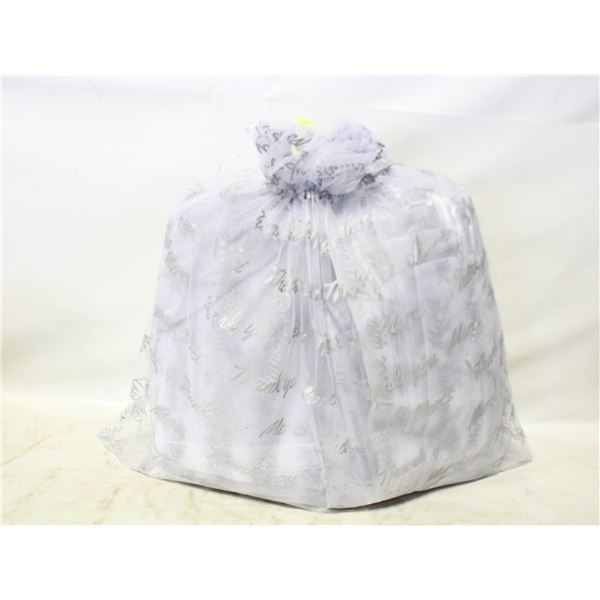 50 XL THANK YOU ORGANZA BAGS