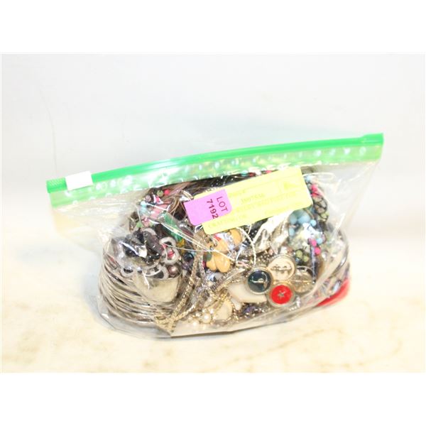ESTATE JEWELRY BAG FULL FOR CRAFTING OR
