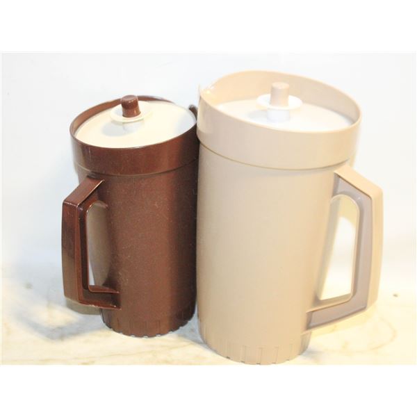 VINTAGE TUPPERWARE PITCHERS- LOT OF 2