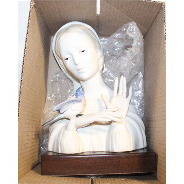 CYBIS PORCELAIN "MADONNA W/BLUEBIRD" BY