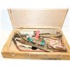 Image 1 : WOODEN CASE WITH BRASS/COPPER TORCH ATTACHMENTS