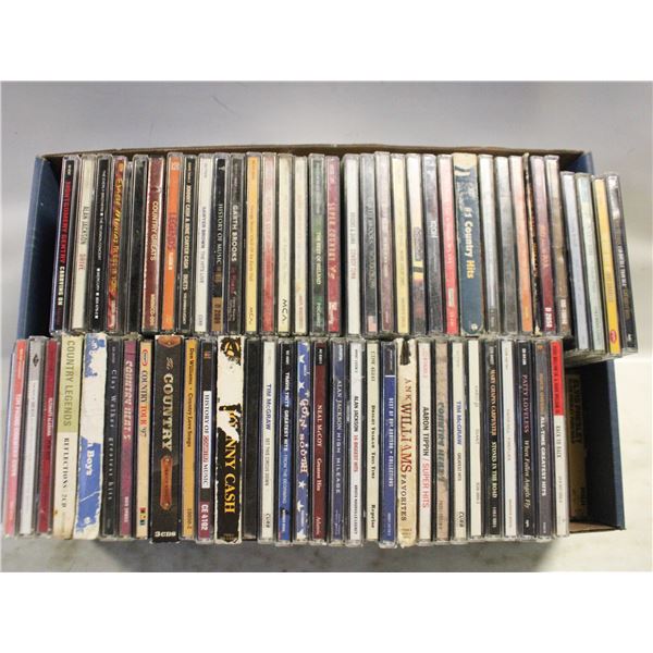 FLAT OF COUNTRY CDS AND A FEW CASSETTES