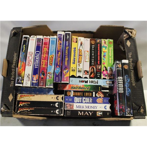 LARGE FLAT OF COLLECTABLE VHS TAPES