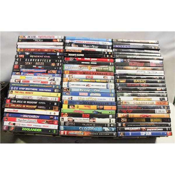75 VARIOUS DVD MOVIES