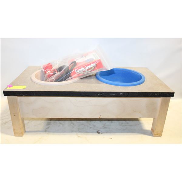 RAISED FOOD DISH FOR MEDIUM SIZE DOG +