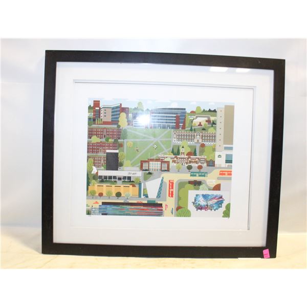 FRAMED U OF A ART WORK