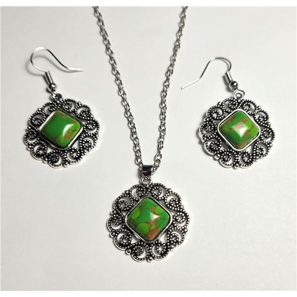 25) SILVER TONE FILAGREE PENDANT ON