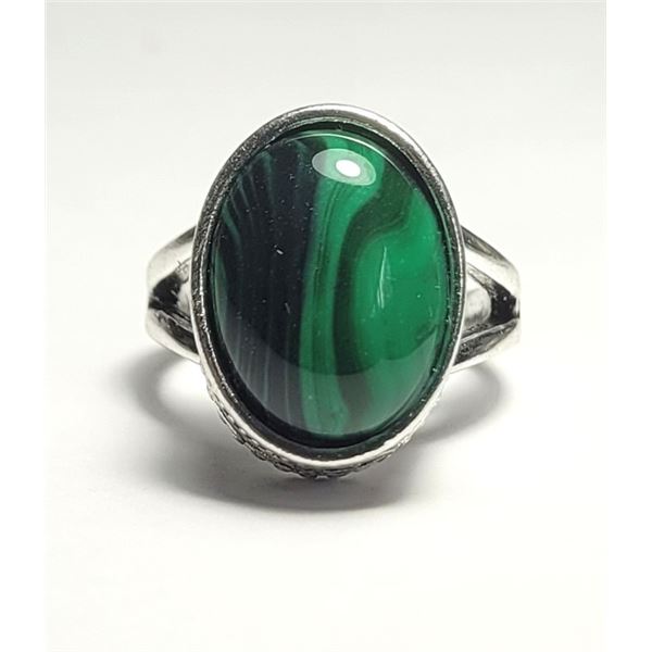 20) SILVER TONE WITH OVAL NATURAL