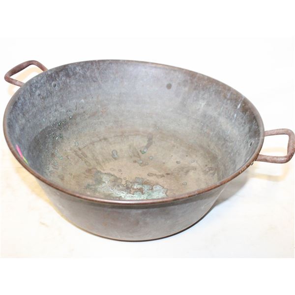 LARGE ANTIQUE COPPER BOWL