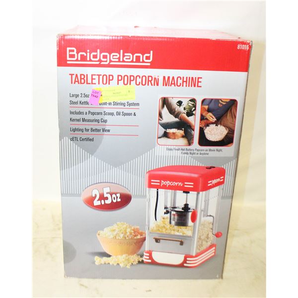 BRIDGELAND NEW POPCORN MACHINE
