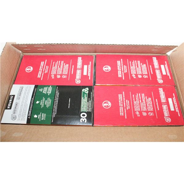 CASE OF 4 BOXES OF KEURIG PODS VAN HOUTEN MEDIUM