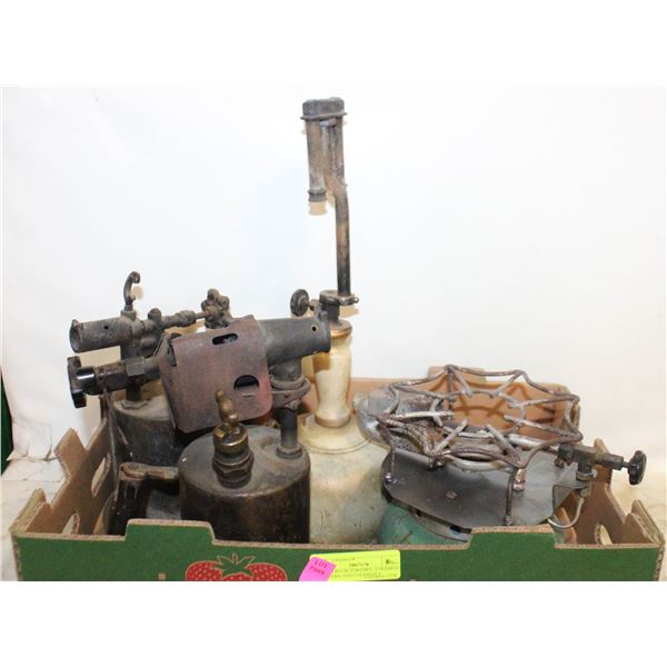 BRASS BLOW TORCHES , COLEMAN LANTERN AND COLEMAN S