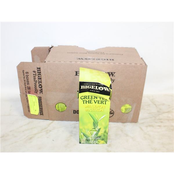 CASE OF 6 BOXES OF BIGELOW GREEN TEA WITH LEMON
