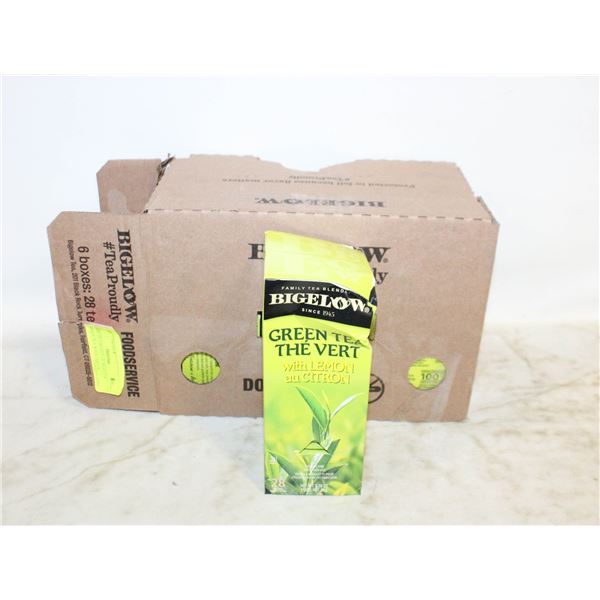 CASE OF 6 BOXES OF BIGELOW GREEN TEA WITH LEMON