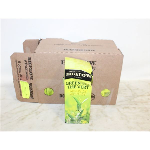 CASE OF 6 BOXES OF BIGELOW GREEN TEA WITH LEMON