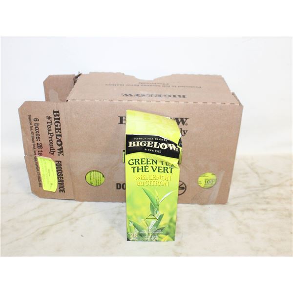 CASE OF 6 BOXES OF BIGELOW GREEN TEA WITH LEMON